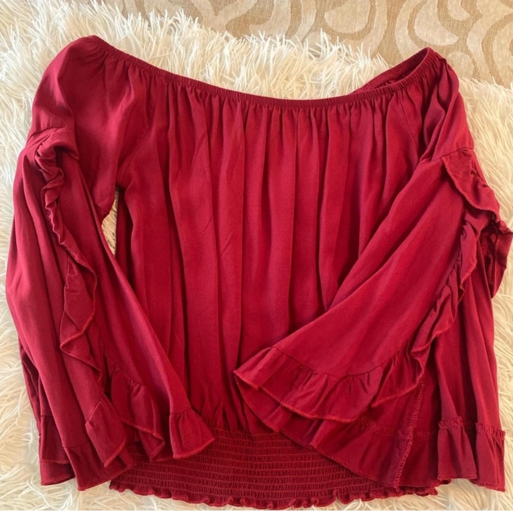Chic Living Doll Off-Shoulder Top - Size Small - 100% Rayon - Picture 5 of 8